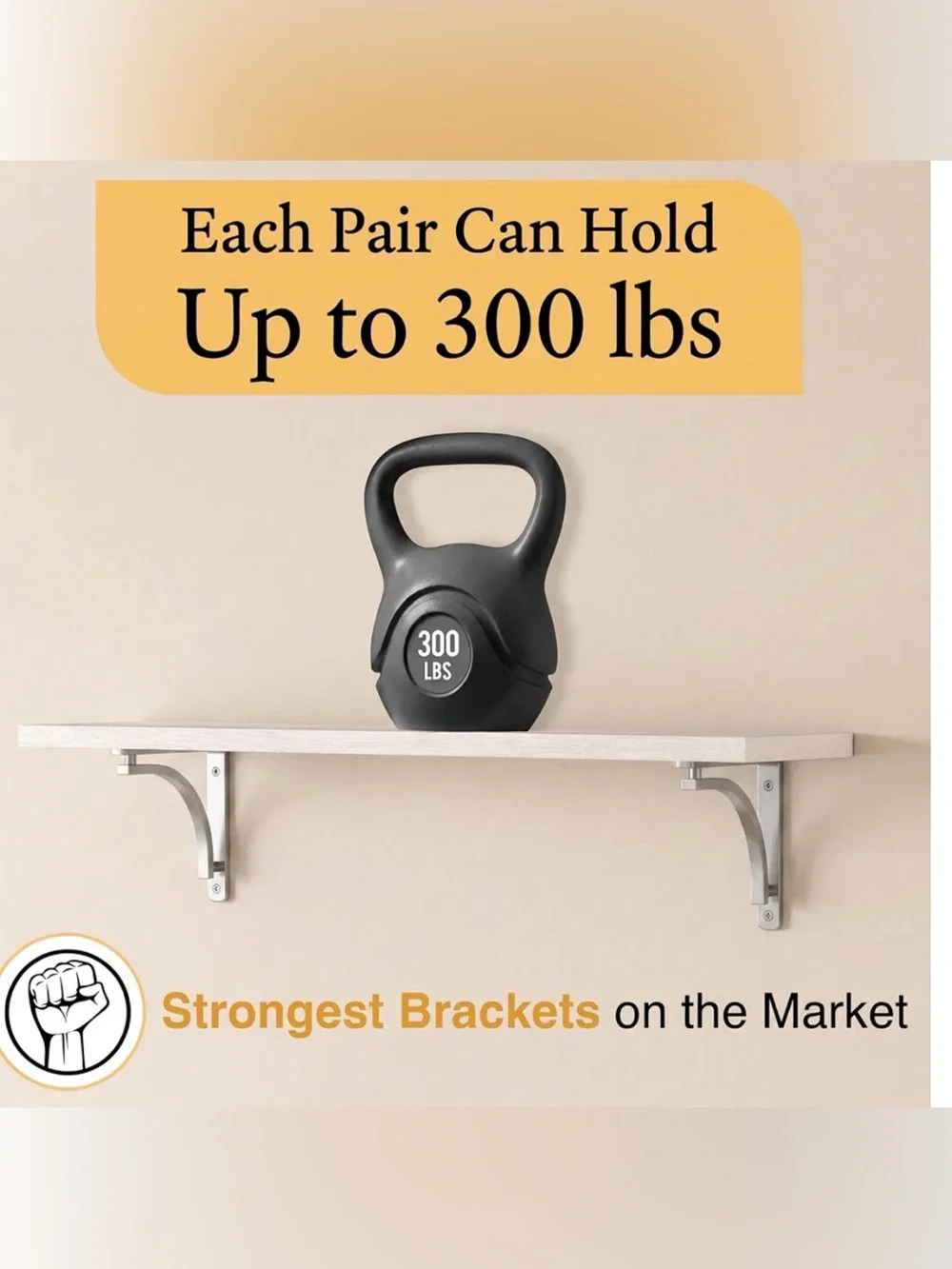 BALIN DESIGNS Chrome Heavy-Duty Wall Shelf Brackets - Set of 4 NIB